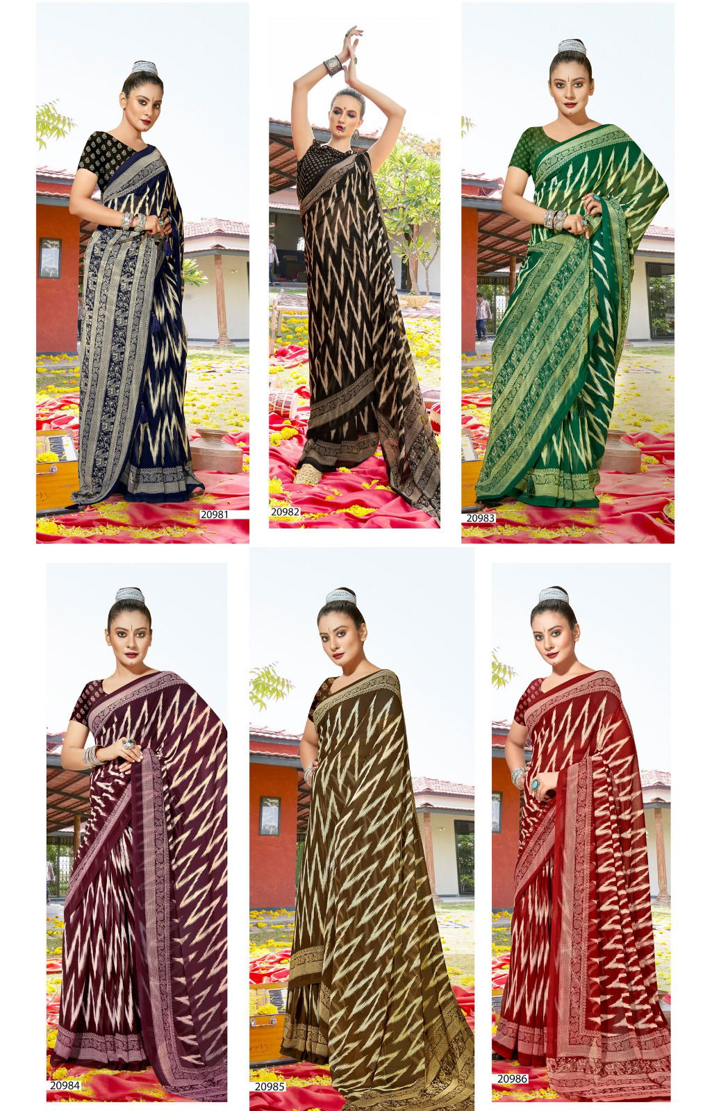 Guleri Vol 2 By Vallabhi Printed Designer Georgette Sarees Wholesale Market In Surat